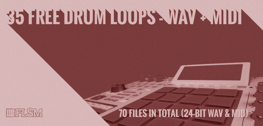 35 free drum loops (WAV + MIDI) hip hop, pop and