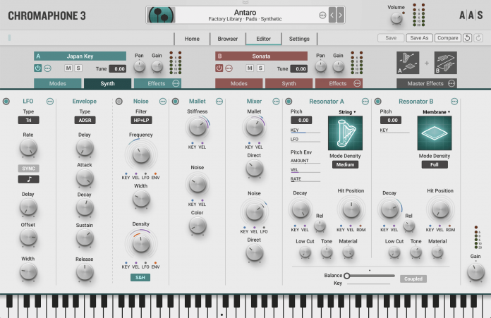 Chromaphone 3 in synth view