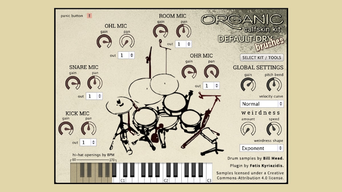 FREE Organic Calfskin Kit Drum Instrument by Organic Drum Loops