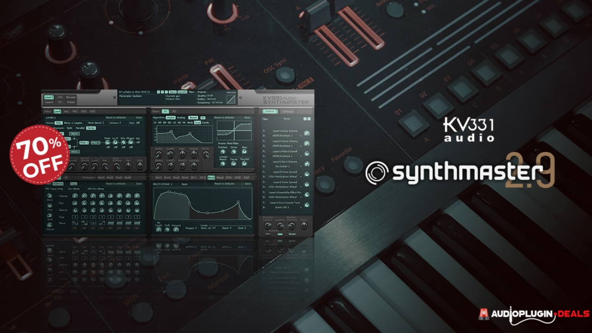 70% off KV331 Audio Synthmaster via Audio Plugin Deals (Only $29)