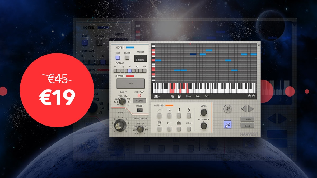 58% Off "Harvest" MIDI Sequence Generator by Harvest Plugins