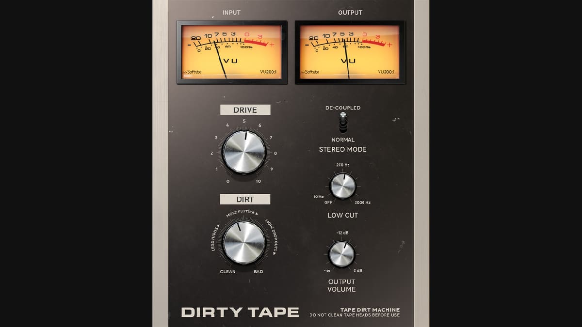 Softube Dirty Tape Distortion/Saturation Plugin FREE for Limited Time