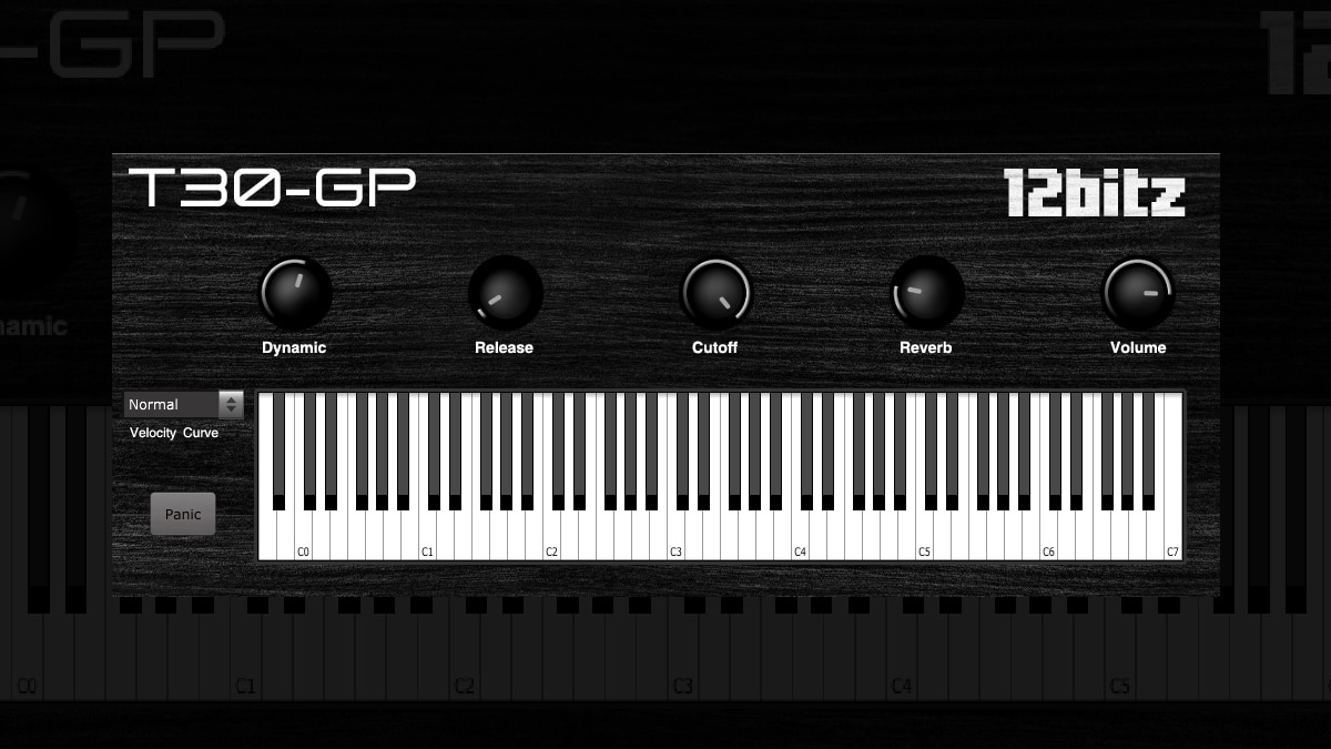 12bitz T30-GP FREE Piano Plugin Is Based on a Portable Digital Keyboard