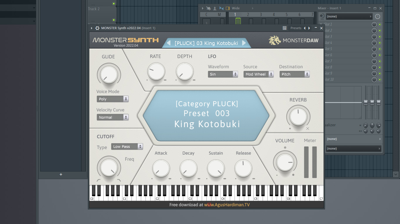 Monster Synth Is a FREE Virtual Instrument ROMpler by Agus Hardiman