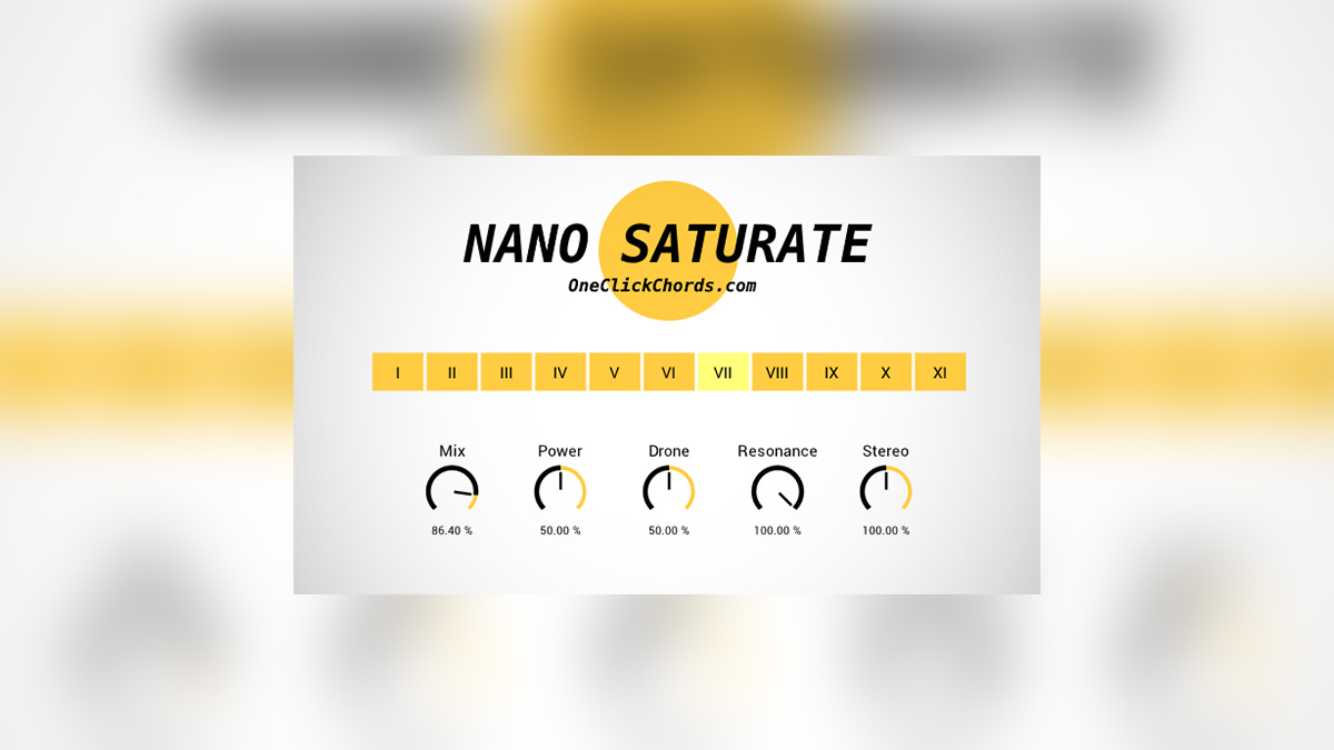 Nano Saturate Is a FREE Saturation Plugin by OneClickChords